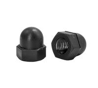 5-20pcs/pack Nylon Hex Dome Head Cap Nuts M3 M4 M5 M6 M8 M10 M12 Black White Plastic Acorn for Screw Bolts(Black plastic,M12 5pcs)
