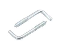 5~20pcs Screw-in L Shaped Cup Hook Screw M2.4 M2.5 M3.8 M4.2 Zinc Plated Right Angle Ceiling Screw Hook for Lamp Cabinet(M3.4x40 20pcs)