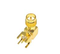 5/20Pcs SMA-KWE Female Male Socket SMA 90 Degree Right Angle Thru Hole Plug PCB Mount Connector RF Adapter Connectors(RP SMA-KWE,5PCS)
