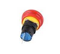 5/20PCS YJ-LA16-11ZS-A 16mm Mounting Holes Emergency Latching Stop Push Button Switch Bia/Small head Mushroom stop e-stop switches(100PCS)