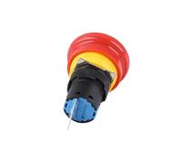 5/20PCS YJ-LA16-11ZS-A Mounting Holes Latching Emergency Stop Push Button Switch 16mm Bia/Small head Mushroom stop e-stop switch(20PCS)