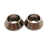 5-20PcsM2 M2.5 M3 M4 M5 M6 M8 Aluminum Washer Anodized Oxidation Cone Cup Head Washers 11 Color Optional For Screw Spacer Gasket(Grey,M4 (20Pcs))