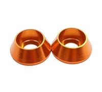 5-20PcsM2 M2.5 M3 M4 M5 M6 M8 Aluminum Washer Anodized Oxidation Cone Cup Head Washers 11 Color Optional For Screw Spacer Gasket(Orange,M5 (10Pcs))