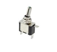 5/20Sets 20A 12V LED Toggle Switch Illuminated Toggle Switch Control ON/OFF + Aircraft Missile Style Flip Up Cover IDGTTLDF(Green switch,100 Sets)