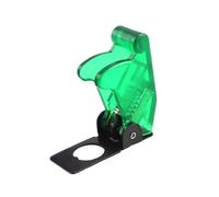5/20Sets 20A 12V LED Toggle Switch Illuminated Toggle Switch Control ON/OFF + Aircraft Missile Style Flip Up Cover IDGTTLDF(Green lid,5 Sets)