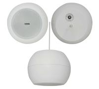 5" 20w White Hanging Suspended Pendant Ceiling Speaker 100v & 8ohm Background