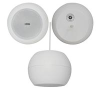 5" 20w White Hanging/Suspended Pendant Ceiling Speaker *100v & 8ohm* Background - Loops