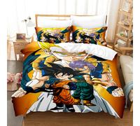 (5, 220*240 three-piece set) Anime bedding set Dragon Ball series 3D digital printing three-piece set