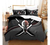 (5, 220X260 three-piece quilt set) New Death Digital Printing Brushed Bedding Four-piece Set Three-piece Set Bed Sheet