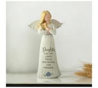 5.24'' Daughter Angel Figurine with Butterfly - Resin Angel Sculpture with Heartfelt Quote, Sentimental Gift for Daughter, Beautiful Angel Home Décor for Birthdays