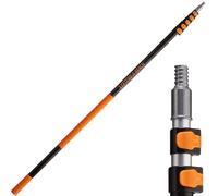 5-24 ft Long Telescoping Extension Pole // Multi-Purpose Extendable Pole with Universal Twist-on Metal Tip // Lightweight and Sturdy // Best Telescopic Pole for Painting, Dusting and Window Cleaning