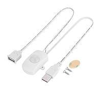 5-24V PIR USB IR Sensor Light USB Motion Sensor USB Pir Sensor with 120 Degrees Cone Angle Detecting Range for Corridors Bathrooms Basements Warehouses Garages(White)
