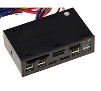KALEA-INFORMATIQUE Front panel for 5.25 bay, multi-port: CF SD MicroSD MMC USB2 USB3 eSATA SATA Audio 12V 5V