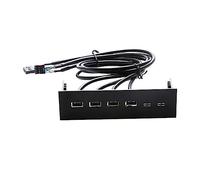 5.25 In USB Front Panel Hub for PC Computer Case Optical Drive Front Panel 4 Ports USB 2.0, 163x105x53mm