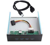 5.25 Inch 19PIN to USB3.0 CD Driver Front Panel, 4 Port HUB Expansion Mobile Rack, High Speed USB 3.0 Optical Drive Front Panel with 5Gbps Transfer Rate, Compatible with an