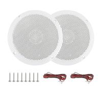 5.25 Inch Marine Speakers White - 12V Waterproof Boat Speakers 1 Pair