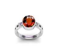 5.25 Ratti 4.00 Carat Certified A+ Quality Natural Hessonite Garnet Gomed Adjustable Silver Ring Loose Gemstone For Women'S And Men'S-B0BG4LX4MRNAMZ