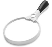 5.29069E+12 Extra Large LED Hand Magnifier with 2x 4x 10x Lenses, Jumbo Illuminated Reading Magnifier with Ergonomic Handle