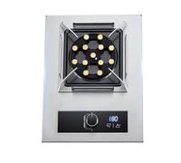 5.2KW Gas Stove 1 Burner, 13-cavity High-fire Timer Cooker, Stainless Steel Catering Indoor Regulators, Single Auto Ignition, with Flameout Protection(NG)
