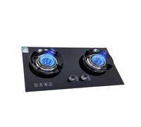 5.2KW Gas Stove, 2 Burners Gas Hob Cooker, Kitchen Counter Top Tempered Glass Stove, with Flameout Protection, Cooking Appliance Accessories(LPG)