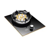 5.2KW Gas Stove Cooker - Single Burner Hob Table Top, Tempered Glass Timing, Auto Ignition Freestanding Cooktop, for Kitchen Camping RV Apartments(LPG)