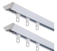 5.2m Ceiling-Mounted Aluminum Curtain Track Rail with Gliders - Easy Install Curtain Rod for Home Hospital & RV - White 4 x 1.30m Versatile & Strong