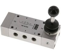 5/3 G1/8'' Exhaust Center Hand Lever Valve Detent 0-10bar/0-140psi Airtec