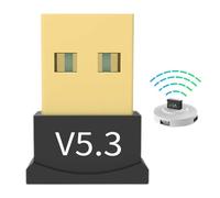 5.3 USB Transmitter Adapter - Compact Wireless Receiver with Strong Signal and Quick Setup, ABS Construction | Perfect for Computer Connectivity, Pairing Audio Devices, Workstation Electronics Use