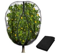 5.3 x 5.3 Ft Black Large Fruit Tree Netting with Zipper and Drawstring, Breathable Mesh Garden Bird Netting Plant Cover, Insect Bird Barrier Net Mesh for Protect Fruits Plants from Squirrel Bugs