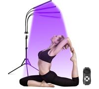 5-30 Mins Timing 180° Rotating Tanning Lamp, 54w 220v 5 Levels Face Tanning Lamp, 90 LEDs Sun Lamp, 38.5-78.7 Inch Adjustable Sun Uv Lamp with Eye Mask for Antique Bronze Skin (B)