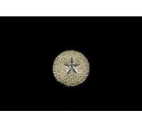 5 × 30mm Round Silver Beaded Crystal Star Shank Button