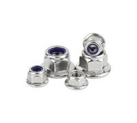 5-30PCS A2-70 Nylon Flange Nuts M4 M5 M6 M8 M10 304 Stainless Steel Self-locking Nut For Machine Model Fastening Parts(M10 5PCS)