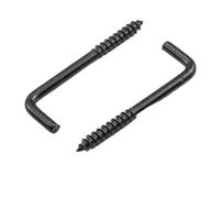 5~30pcs M2.4 M2.5 M3.7 M3.8 M4.7 L Shape Right Angle Screw-in Hook Screw Black Plated Carbon Steel L-Shape Tapping Screw(M3.7x70mm 10pcs)