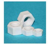 Comcapy 5-30pcs M3-M20 Corrosion-resistant Acid-base Insulating Nut White PP Plastic Screw Nut Hand Screw Hexagonal Plastic Nut(M16(10PCS))