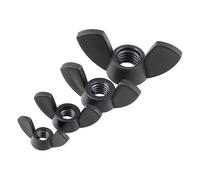 5-30Pcs M3 M4 M5 M6 M8 M10 M12 Black Nylon Wing Nut Hand Tighten Thumbnut Butterfly Nut for Installation of Bolts and Screws(M12-5PCS)