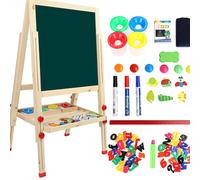 (5.36KG) Double-Sided Kids Wooden Art Easel