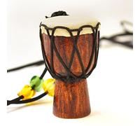 5.3cm Mini Djembe Drum with Hanging Neck Chain Design, Wooden Professional Bongo West African Drum, Traditional African Musical Instrumen(Brown)