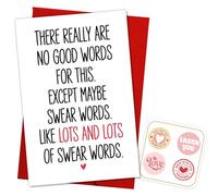 (5.3x8in) Funny Swear Words Greeting Card, Blank Inside with Envelope, Humorous and Supportive Gift for Adults, Sarcastic Humor Lovers, Perfect for World Cancer Day, Cancer Fighters, Survivors (WC4)