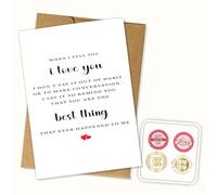 (5.3x8in) When I Tell You I Love You Valentine Greeting Card, Romantic Love Quote, Blank Inside With Envelope, Meaningful Gifts For Boyfriend Girlfriend Husband Wife Valentine’s Day Couples (Vlt74)