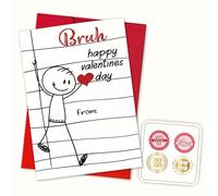 (5.3x8in) You’ll Never Be Mid Valentine Greeting Card Funny Confidence Love Card With Cute Stickman Illustration For Boyfriend Girlfriend Husband Wife Playful Romantic Valentine’s Day Gift (Vlt108)