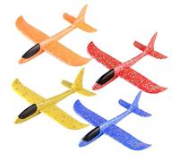 5/4/3/2 Pack Foam Glider Planes Flying, Large Throwing Foam Plane/Gliders with 2 Flight Mode, Manual Launch Epp Flying Aircraft Planes for Outdoor Sport Game, Birthday Gifts for Boy Girl (4Pcs)