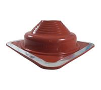 #5 (4" - 8") DEKTITE RED Square Base High Temp Silicone - Flexible Pipe Flashing Boot - Dektite Pipe Flashing (DFE205RE)