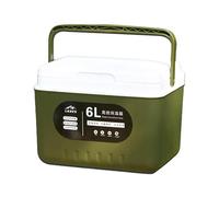 5.4 QT Heavy Ice Box - Large Insulated Cool Box On Wheels With Handles And Drain || Travel Cooler | Clip On Secure Clear Lid | Camping & Outdoor | Stay Cool Pen