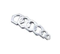 5-45pcs M6 M8 M10 M12 M14 M16 M18 Galvanized Iron Hexagon Thin Nut Fine Tooth Ultra-Thin Nuts Small Hexagonal Flat Nut(M18x1x3(5pcs))