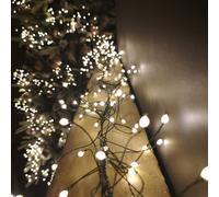 5.4m Warm White LEDs Green Garland Wire Light Christmas Decoration with Timer