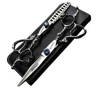 5.5/6/7.5/7/8-inch Professional Hair Clippers, Japanese 440C Jewelry Scissors (6 inches -2pc-B)