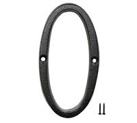 5.5 Inch High Cast Iron House Numbe Outsider, Solid Home Address Numbers, Black Metal House Numbers Finished, Shopmall Farmhouse,Garage,Hotel,Office,Maximum Rust Protection, FITOUS (Number 0)