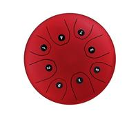 5.5 Inch Mini Steel Tongue Drum, Handpan Drum Percussion Instrument with Mallets Carry Bag for Meditation Yoga Zazen Musical Education (Red)