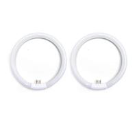5.5 Inch Outside Diameter, T4 12W 6400K Circular Fluorescent Bulb, Replacement for Conair Round Makeup Mirror - 2 Pack