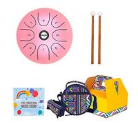 5.5 Inches 14CM Steel Tongue Drum 8 Notes C Tuned Percussion Instrument Handpan Drum With Bag Music Mallets Slit Drum Tongue Drum Steel Tongue Drum 8 Note 5.5 Inch C Ethereal Drum